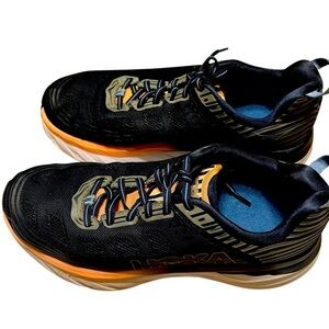 Hoka One One Black and Tan Athletic Shoes size 11D